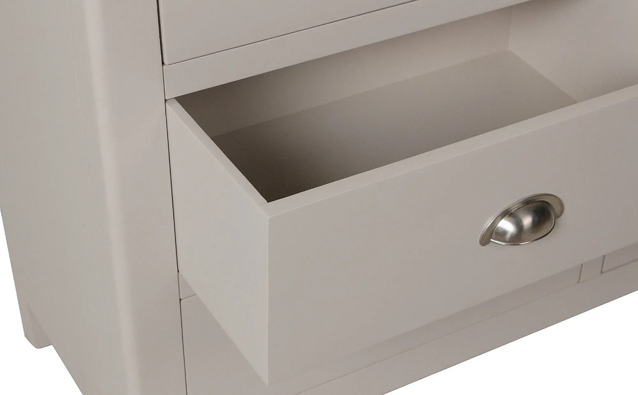 Chest of Drawers : Grey and Oak 6 Drawer Chest of Drawers