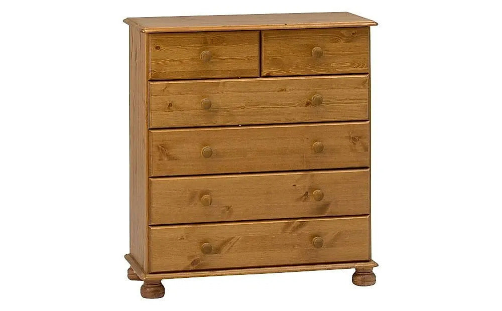 Chest of Drawers: Pine 6 Drawer