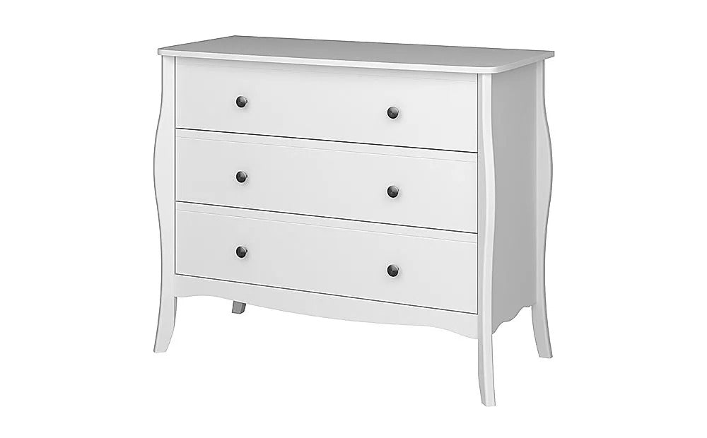 Chest of Drawers White 3 Drawer