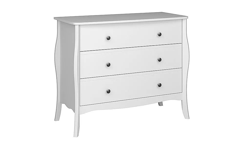 Chest of Drawers White 3 Drawer