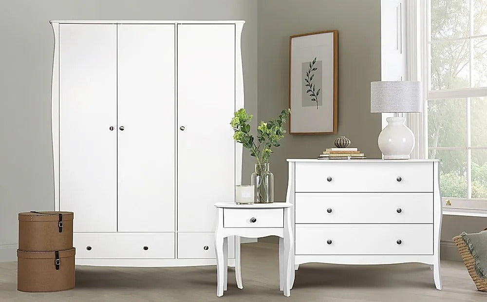 Chest of Drawers White 3 Drawer