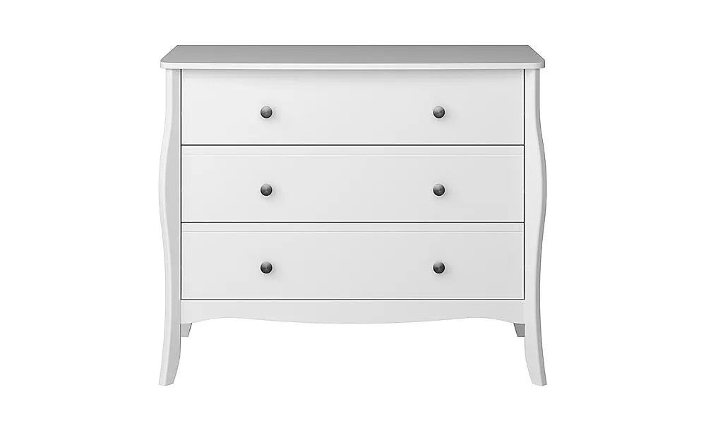 Chest of Drawers White 3 Drawer