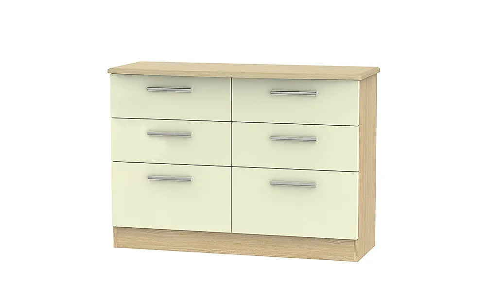 Chest of Drawers White 6 Drawer