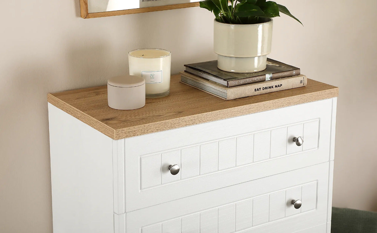 Chest Of Drawers : Oak 6 Drawer Dressing Table