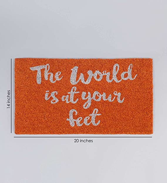 Doormats: Coconut Fiber Printed Doormat Mats for Front/Entryway with Thickened Non-Slip for Outdoor and Indoor