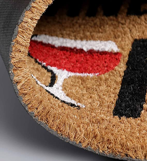 Doormats: Coconut Fiber Printed Doormat Mats for Front/Entryway with Thickened Non-Slip for Outdoor and Indoor
