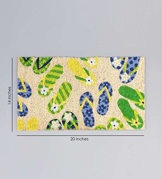 Doormats: Coconut Fiber Printed Doormat Mats for Front/Entryway with Thickened Non-Slip for Outdoor and Indoor