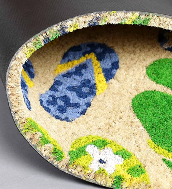 Doormats: Coconut Fiber Printed Doormat Mats for Front/Entryway with Thickened Non-Slip for Outdoor and Indoor