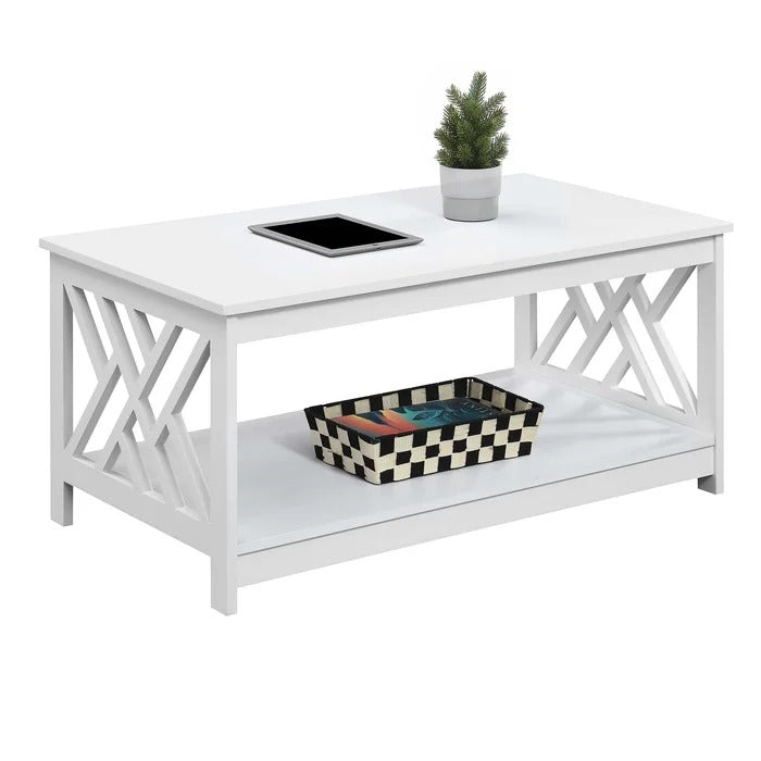 Coffee Table: 4 Legs Coffee Table with Storage
