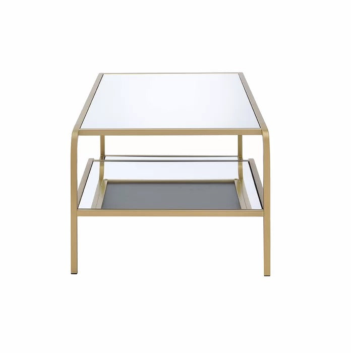 Coffee Table: Glass Coffee Table with Storage