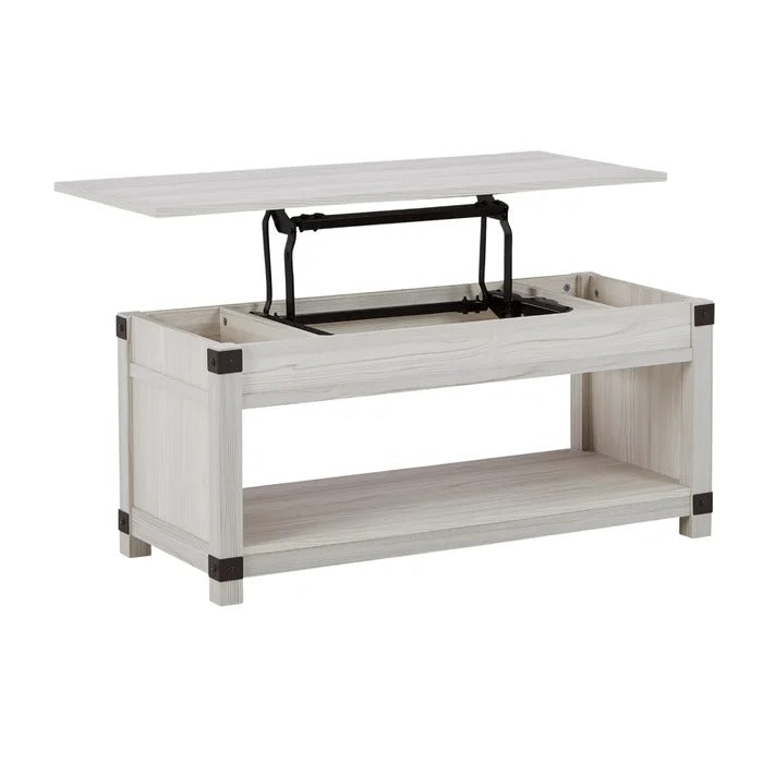 Coffee Table: Lift Top 4 Legs Coffee Table with Storage