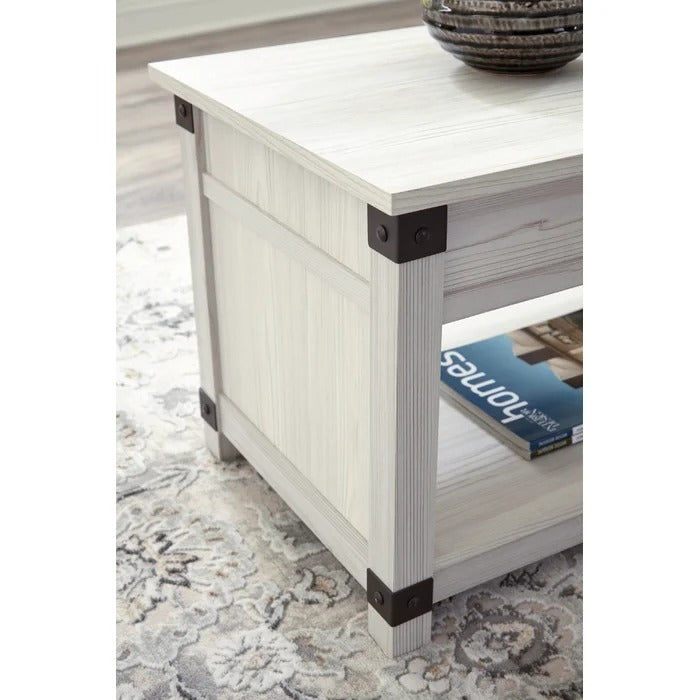 Coffee Table: Lift Top 4 Legs Coffee Table with Storage