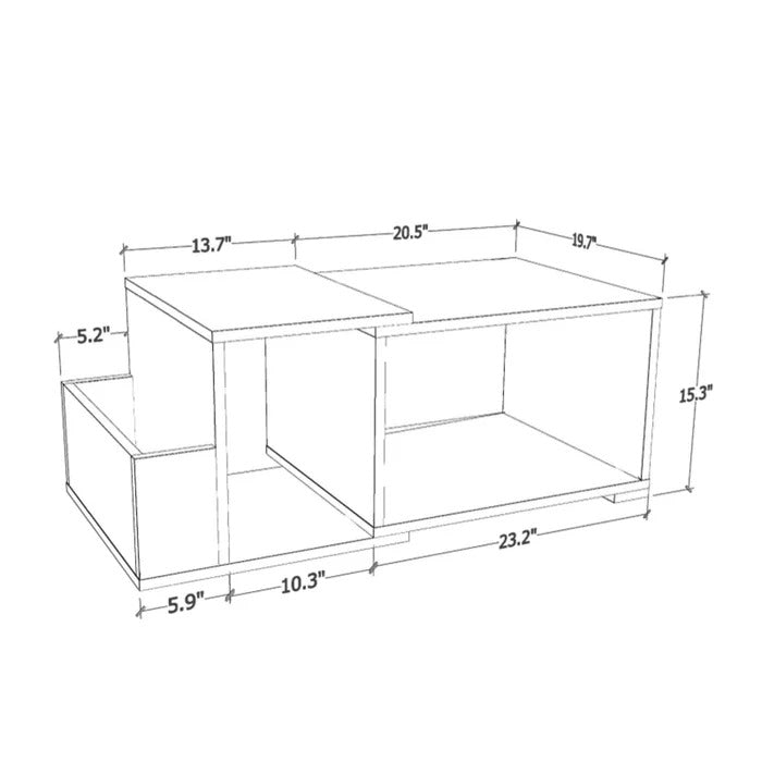 Coffee Table: Manufactured Wood Coffee Table With Storage