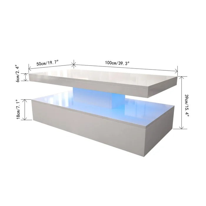 Coffee Table: Pedestal Coffee Table with Storage