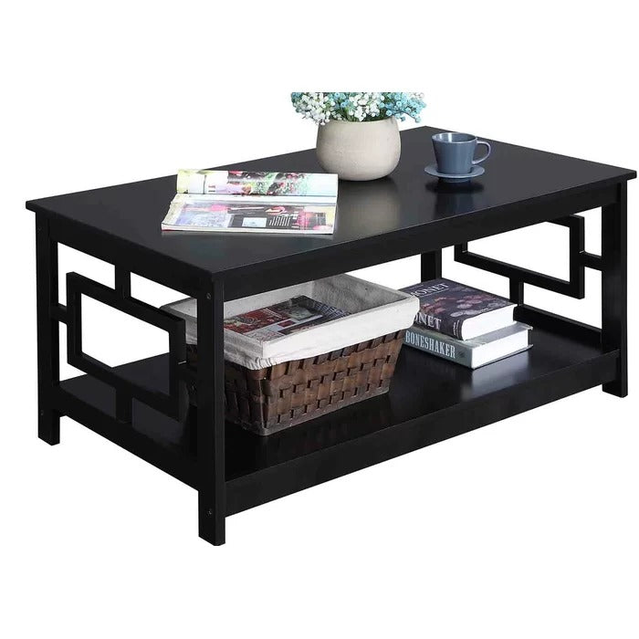 Coffee Table Set: Black 3 Piece Coffee Table Set
