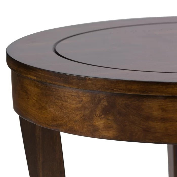 Coffee Table Set: Mahogany Finish 3 Piece Coffee Table Set