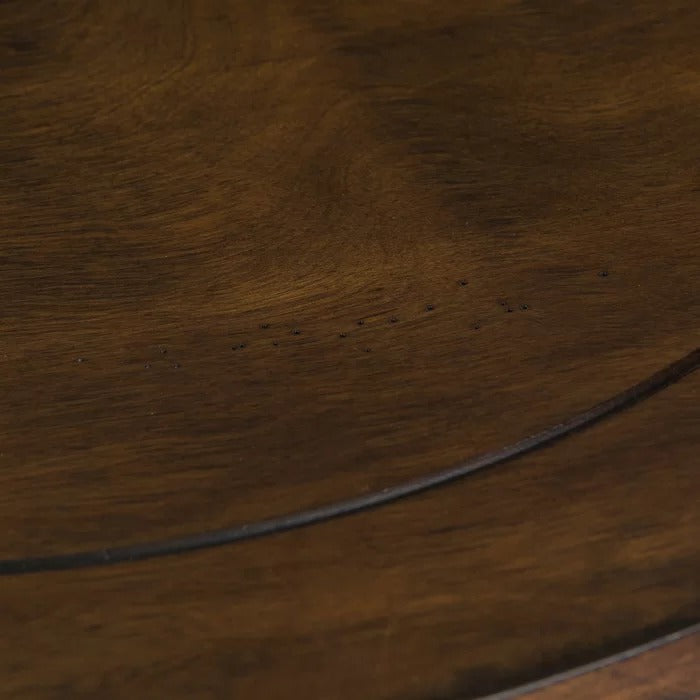 Coffee Table Set: Mahogany Finish 3 Piece Coffee Table Set