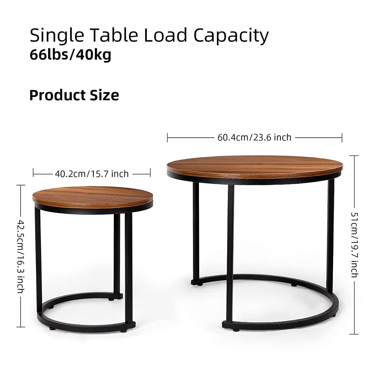 Coffee Table Set Nesting Coffee Table Set Of 2 For Living Room Balcony Office