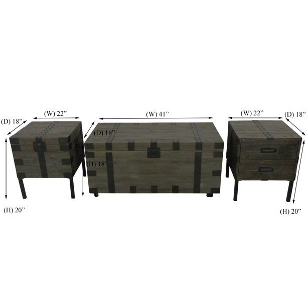 Coffee Table Set SID 3 Piece Coffee Table Set