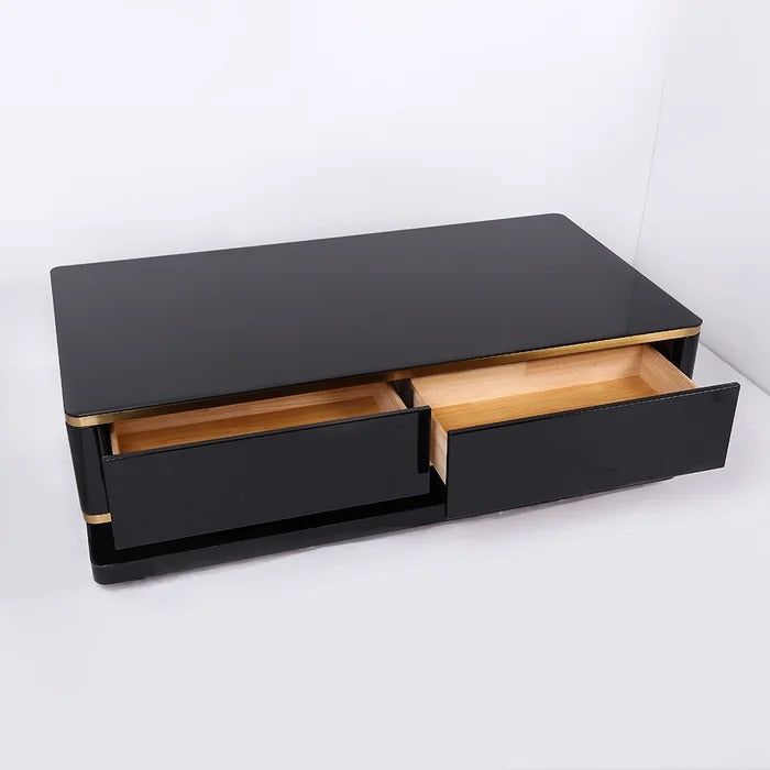 Coffee Table: Solid Coffee Table with Storage