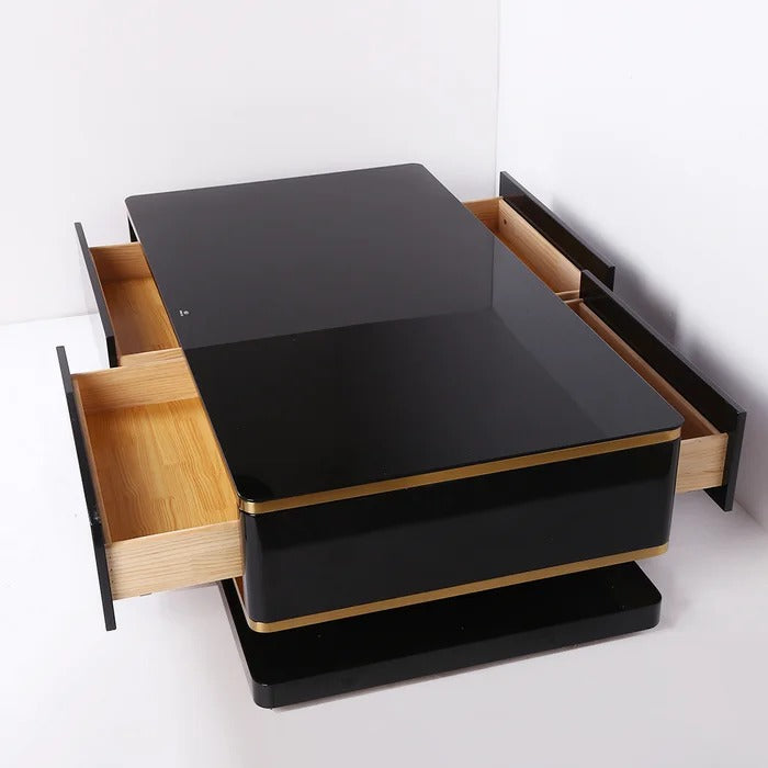 Coffee Table: Solid Coffee Table with Storage