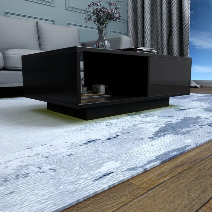 Coffee Table: Solid Coffee Table with Storage