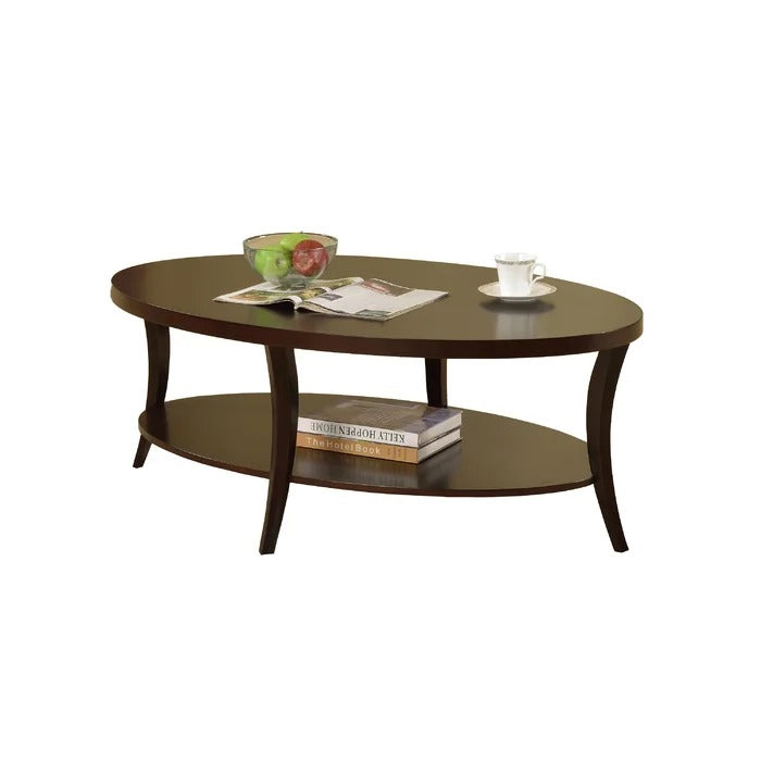 Coffee Table: Solid Wood Brown Coffee Table