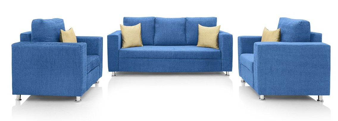 5 Seater Sofa Set: Comfort Couch Classic Fabric 3+1+1 Sofa Set
