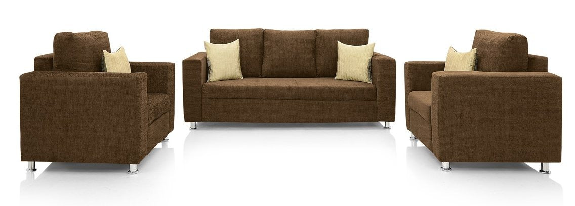 5 Seater Sofa Set: Comfort Couch Classic Fabric 3+1+1 Sofa Set