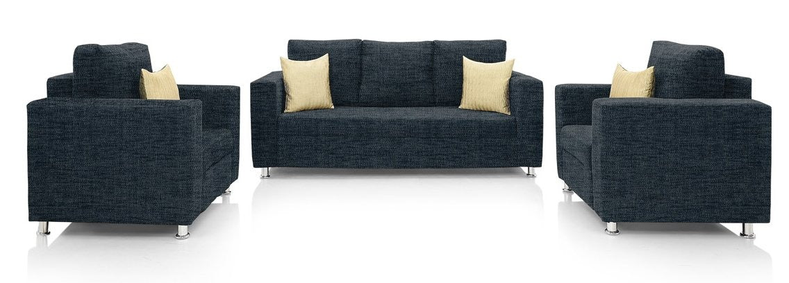 5 Seater Sofa Set: Comfort Couch Classic Fabric 3+1+1 Sofa Set