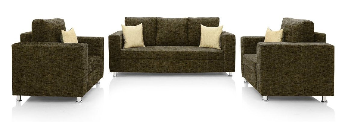 5 Seater Sofa Set: Comfort Couch Classic Fabric 3+1+1 Sofa Set