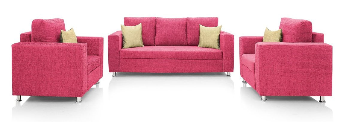 5 Seater Sofa Set: Comfort Couch Classic Fabric 3+1+1 Sofa Set