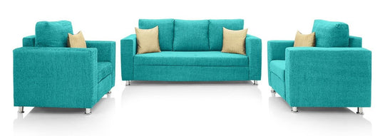 5 Seater Sofa Set: Comfort Couch Classic Fabric 3+1+1 Sofa Set