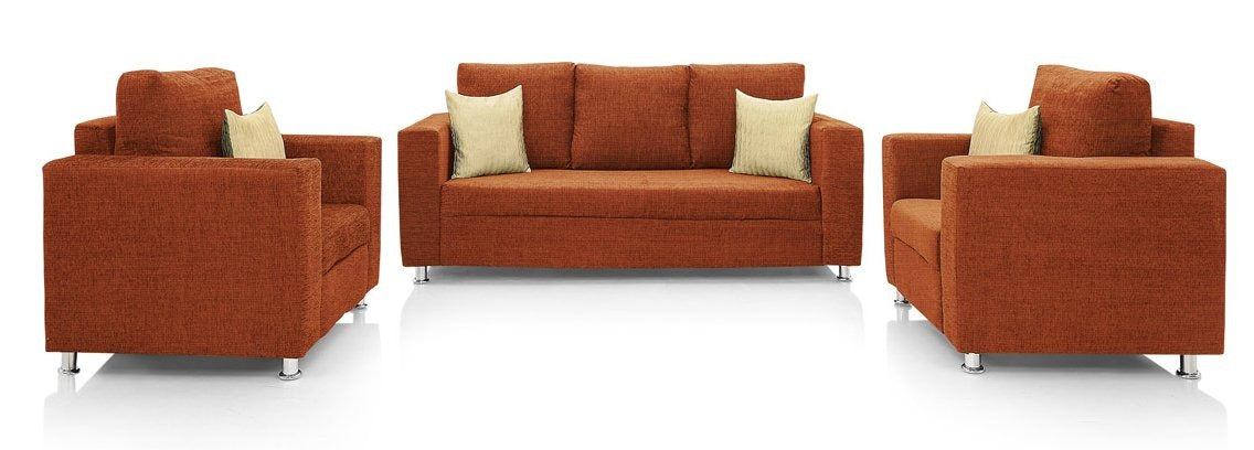5 Seater Sofa Set: Comfort Couch Classic Fabric 3+1+1 Sofa Set