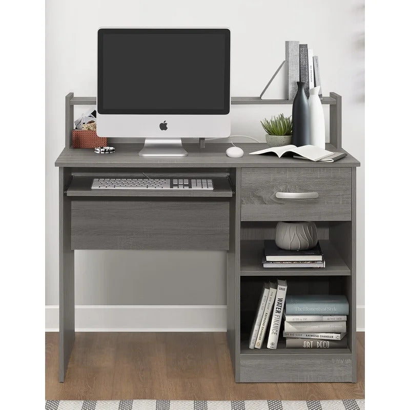 Computer Desk: Harfeno Desk with Hutch