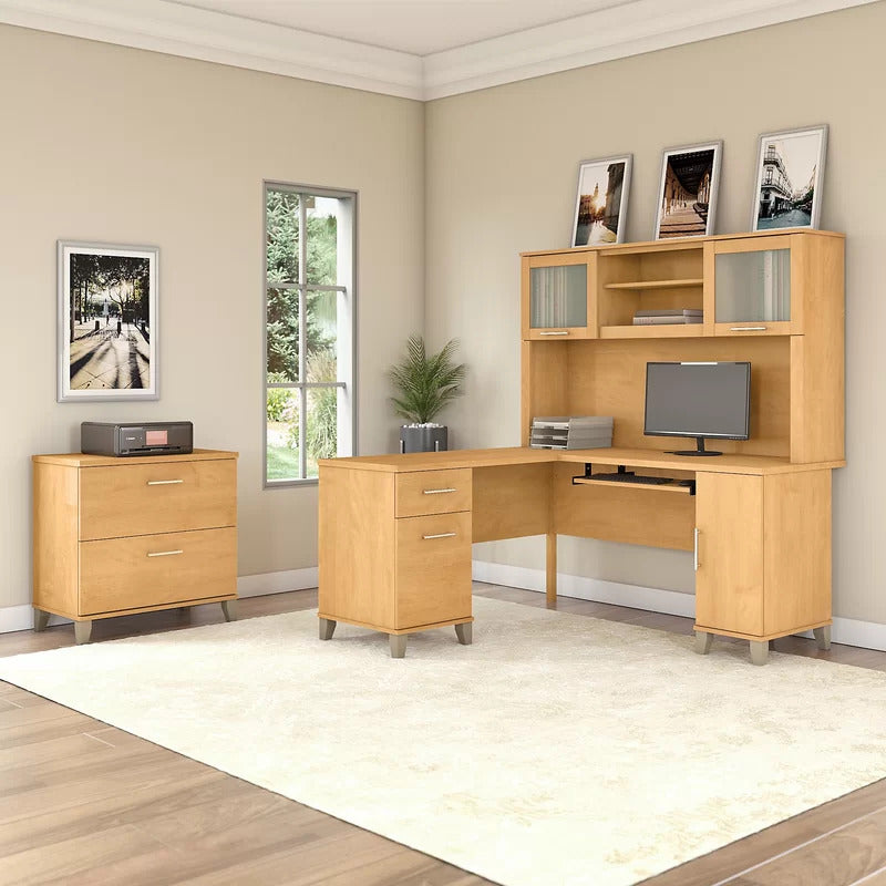 Computer Desk : L-Shape Executive Laptop Desk