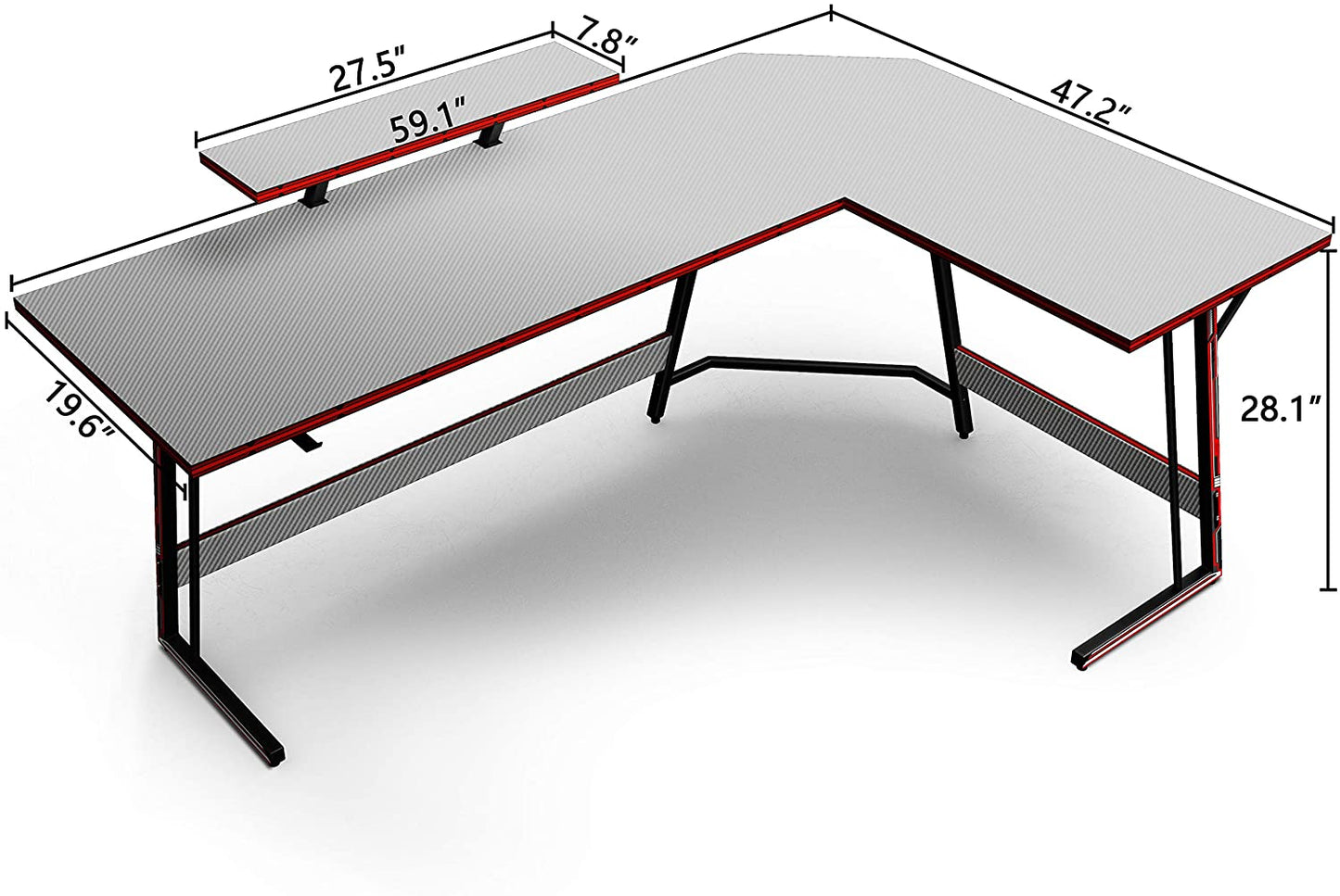 Computer Table: Corner Desk PC Writing Table Gamer Workstation for Home Office,