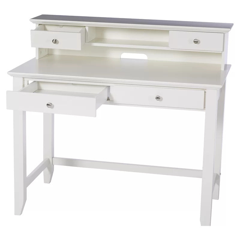 Computer Table : DEN Wood Secretary Desk with Hutch