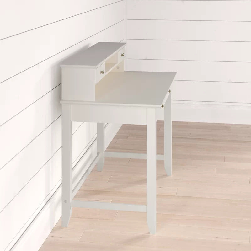 Computer Table : DEN Wood Secretary Desk with Hutch