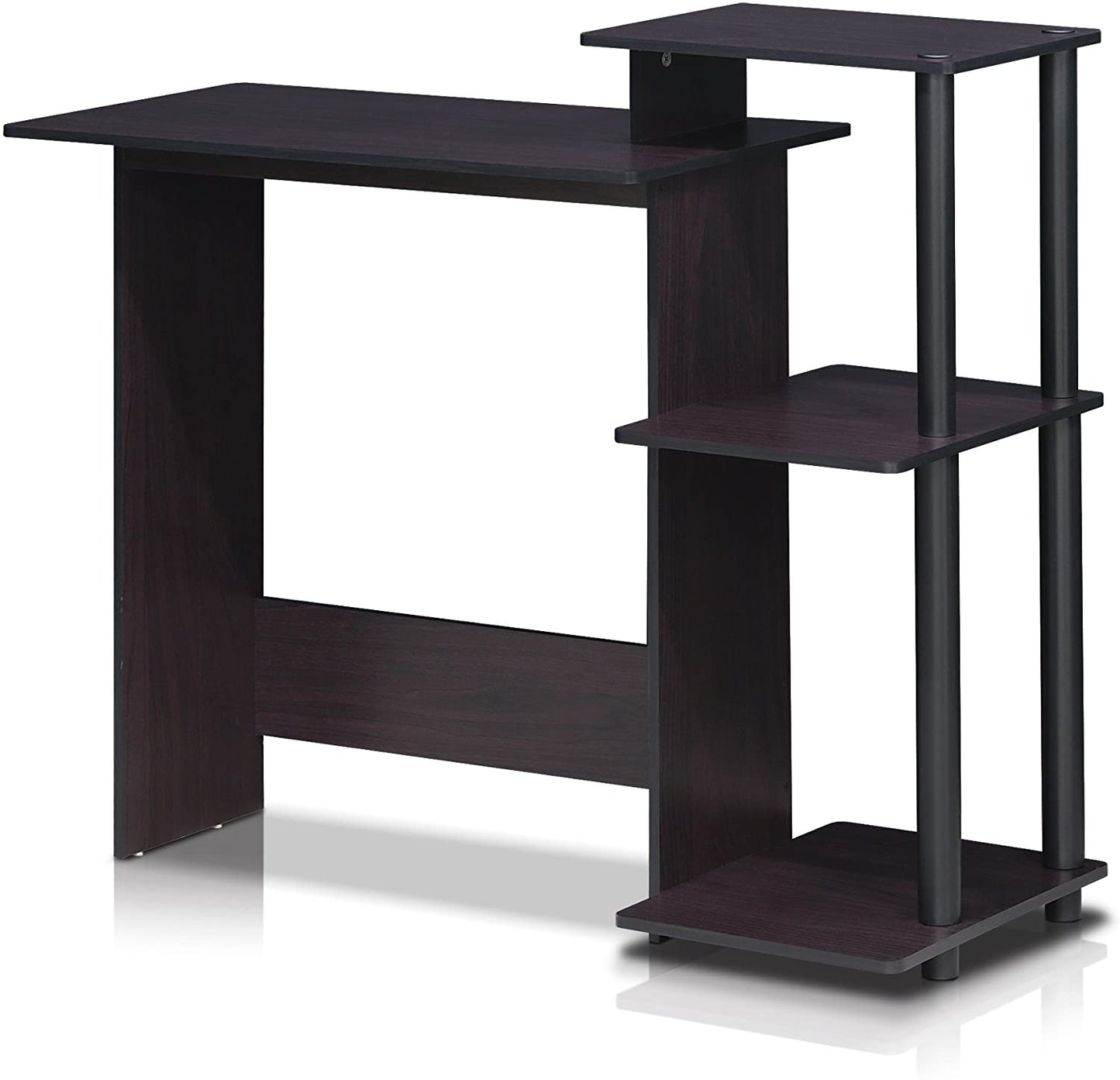 Computer Table: Notebook Computer Table with Square Side Shelves