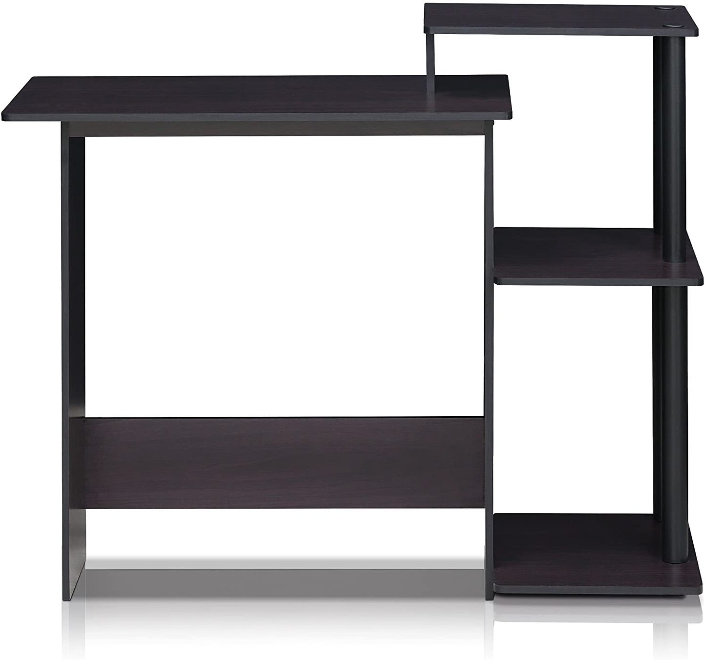 Computer Table: Notebook Computer Table with Square Side Shelves