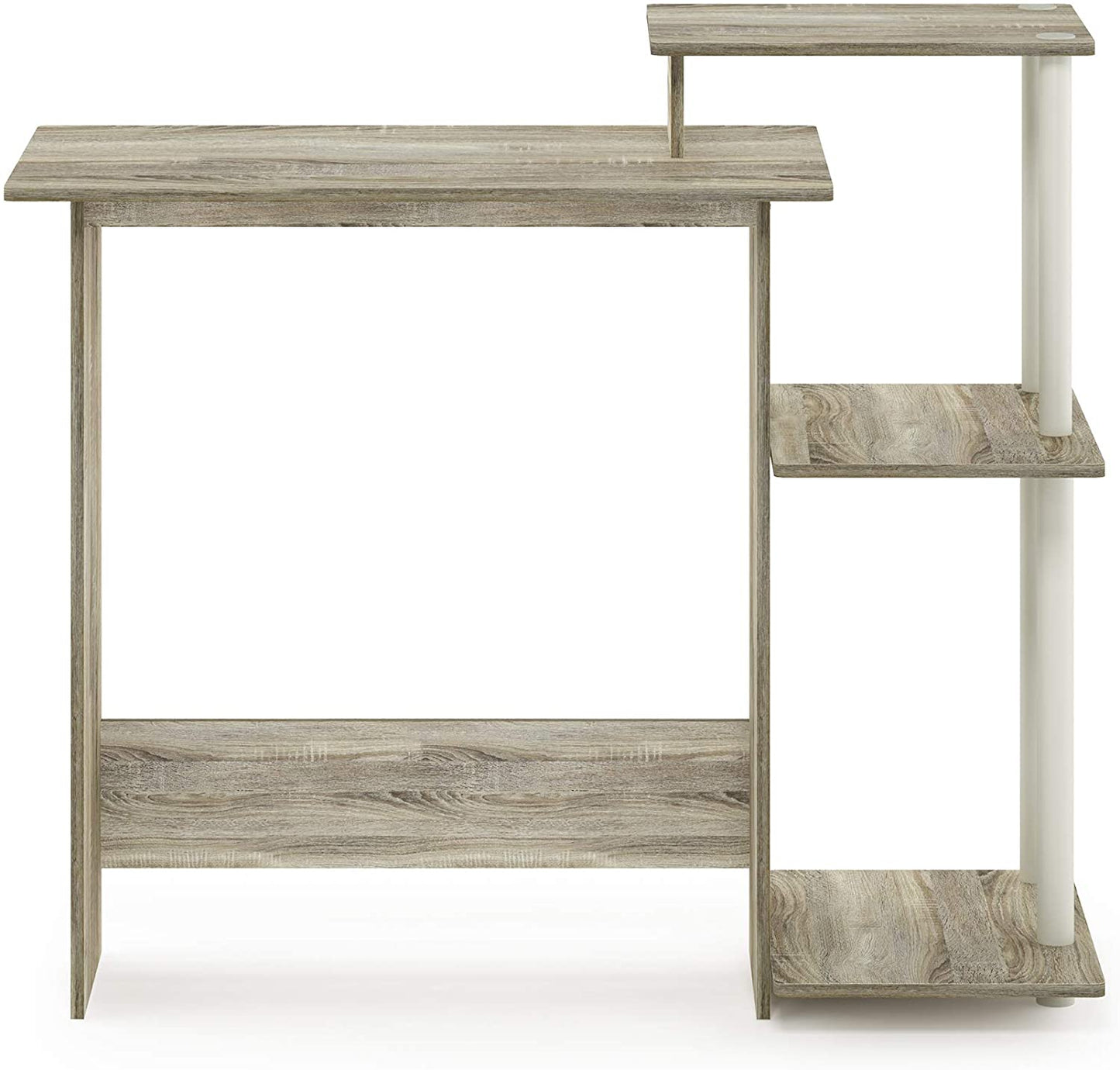 Computer Table: Notebook Computer Table with Square Side Shelves