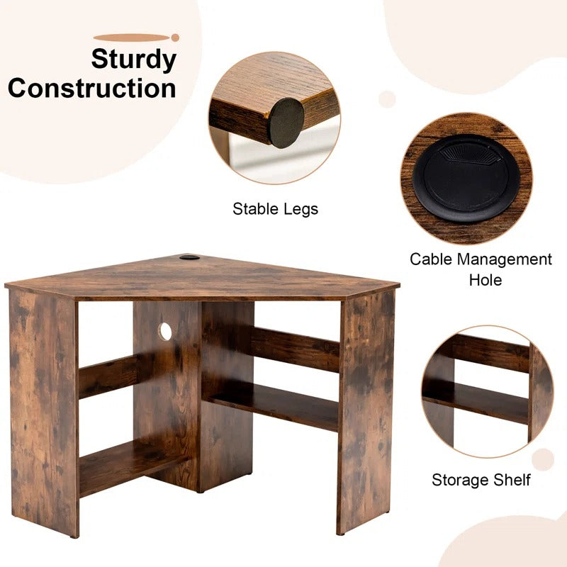 Computer Table: Corner Computer Desk With Storage