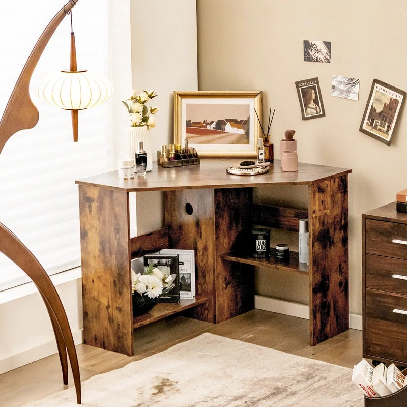 Computer Table: Corner Computer Desk With Storage