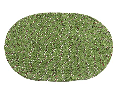 Cotton Oval Door Mat for Porch/Kitchen/Bathroom/Laundry Room