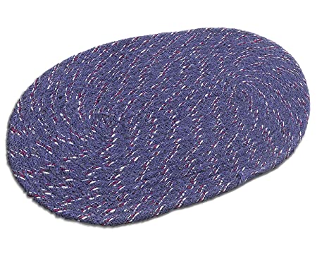 Cotton Oval Door Mat for Porch/Kitchen/Bathroom/Laundry Room