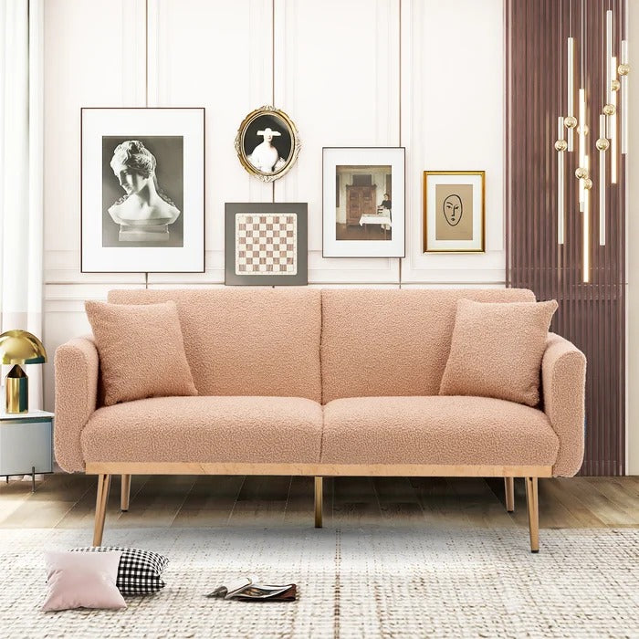 Couch: 64'' Round Arm Loveseat