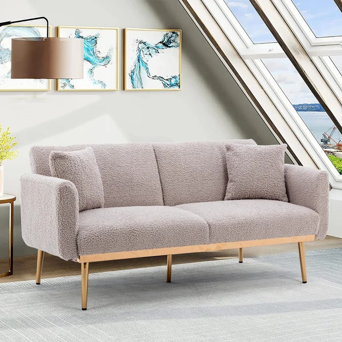 Couch: 64'' Round Arm Loveseat