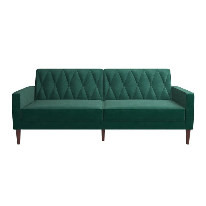 Couch: 79.4'' Velvet Square Arm Sleeper