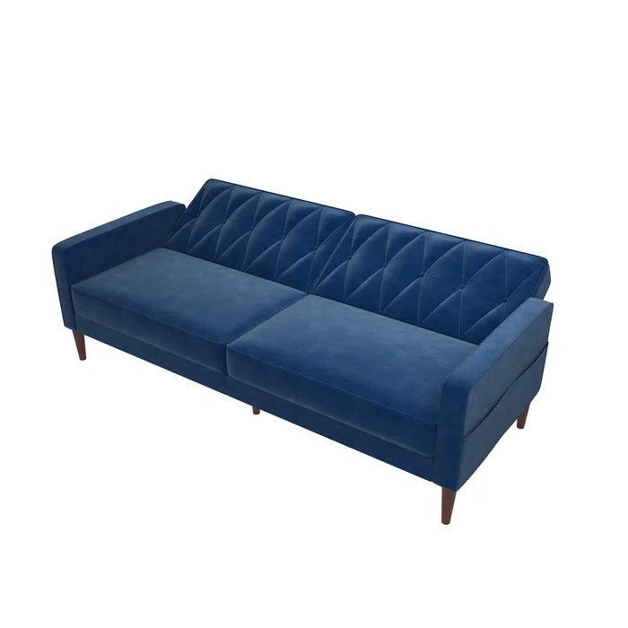 Couch: 79.4'' Velvet Square Arm Sleeper